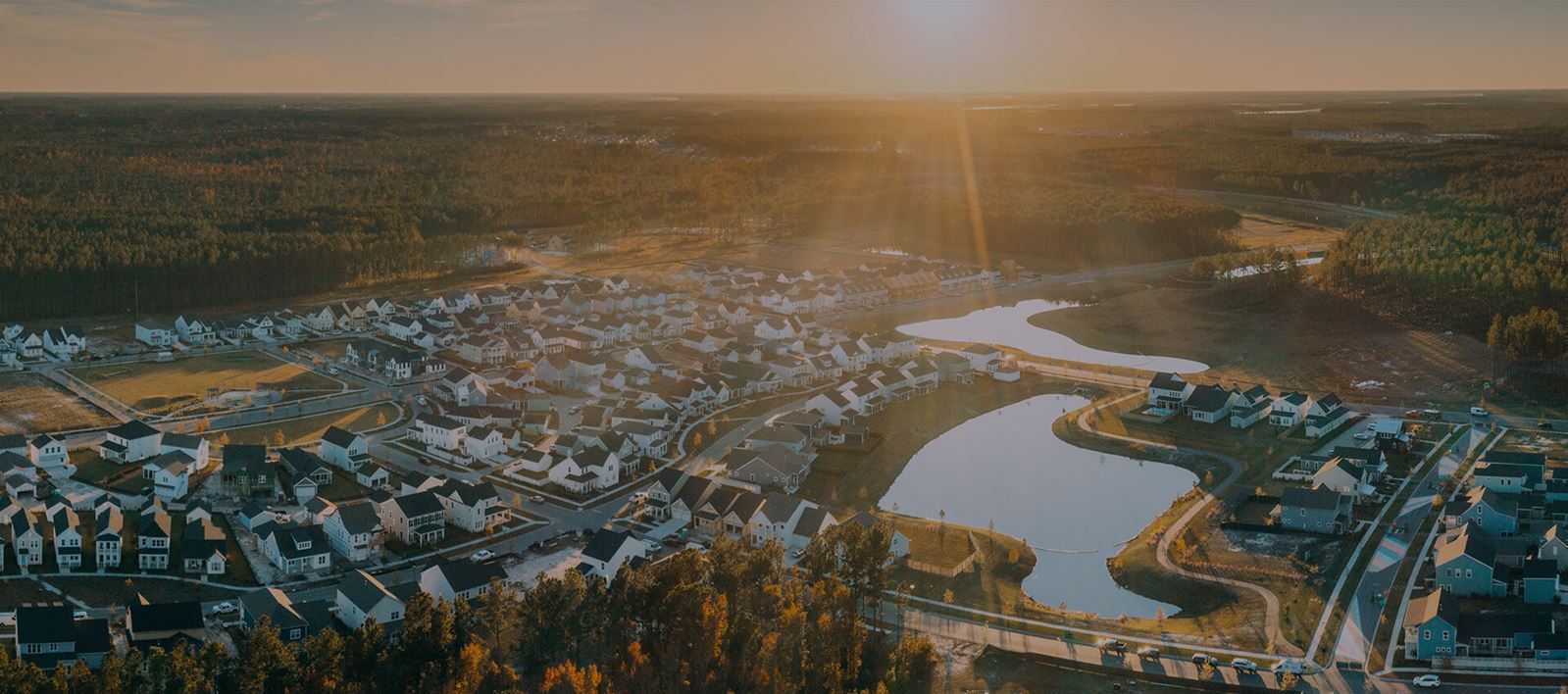 Tehaleh community aerial in Bonney Lake, WA developed by Brookfield Land